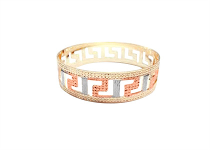 Tri Tone Plated | Punched Bangles